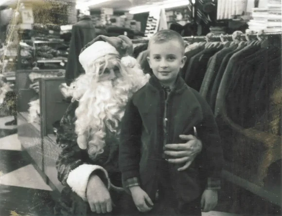 Vic Case as a child with Santa